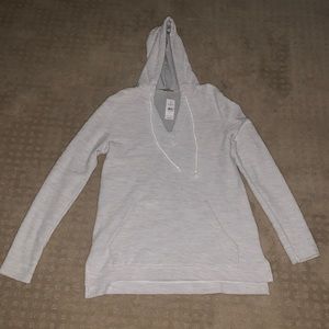 Loft Hooded VNeck Sweater